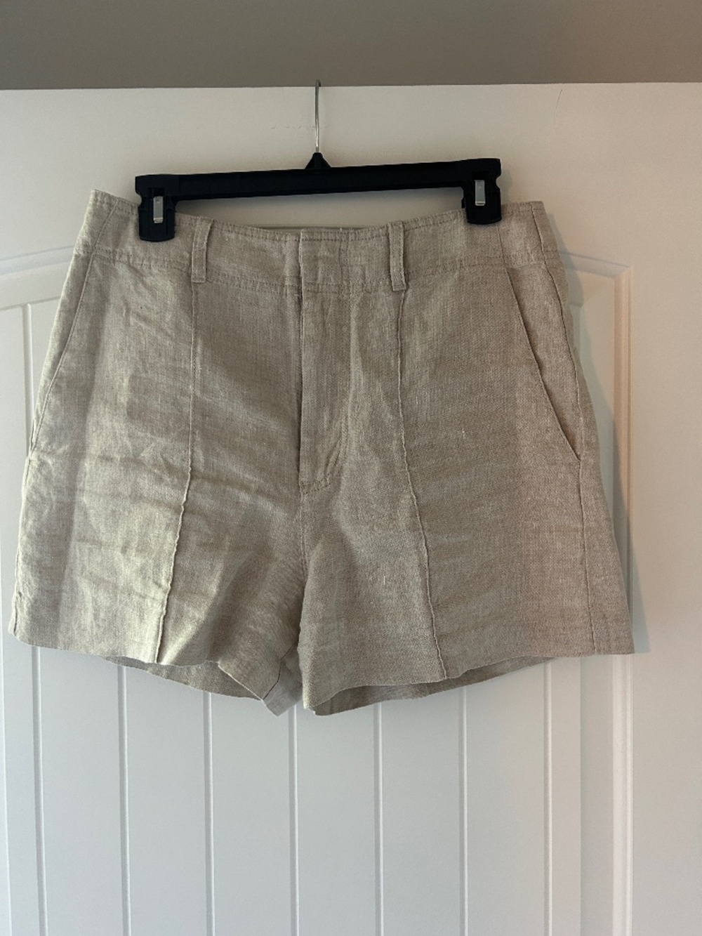 Madewell Beige Linen Blend High-Rise Shorts